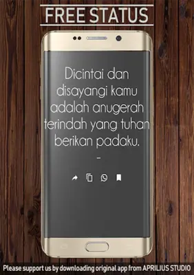 Status Wa Kata Cinta android App screenshot 1